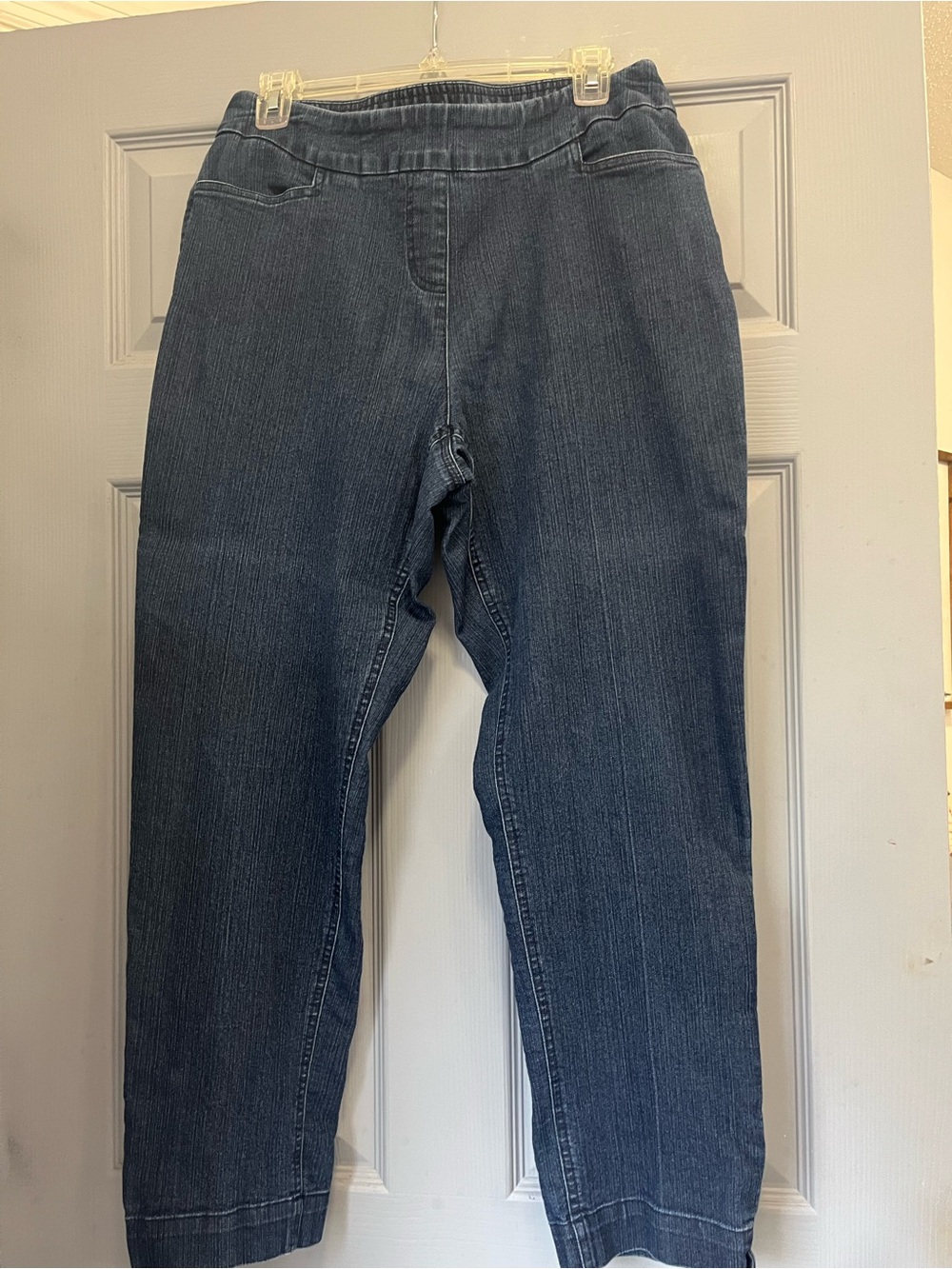 Multiples Navy Blue Cropped Pull-On Jeans
